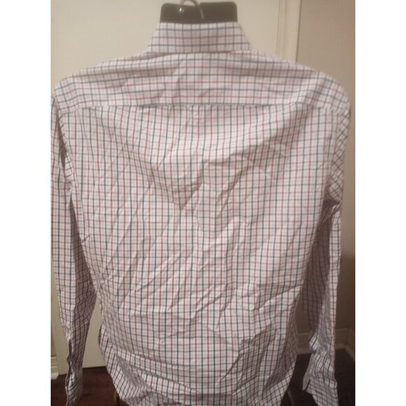 UNTUCKit Kesser WF Wrinkle-Free Plaid Button Down Shirt Men's Medium M White - Picture 6 of 10